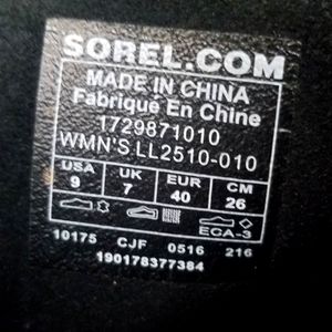 Sorel (Emelie type, no zipper) Tall Black Boot